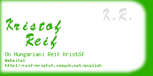 kristof reif business card